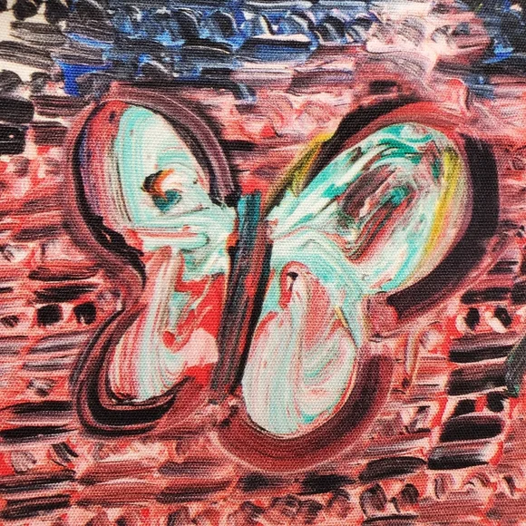 HUNT SLONEM Guardians and Butterflies Dinner Napkins, Set of 2 - Picture 5 of 8